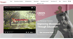 Desktop Screenshot of biomechanicseducation.com